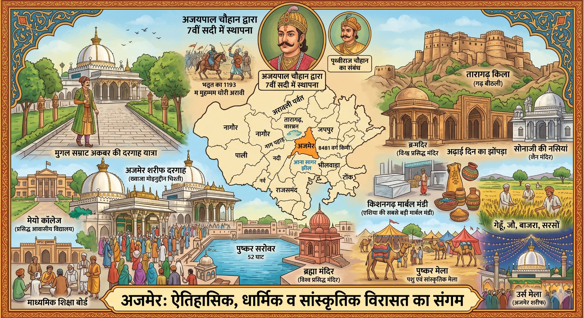 अजमेर जिला दर्शन - NotesMind