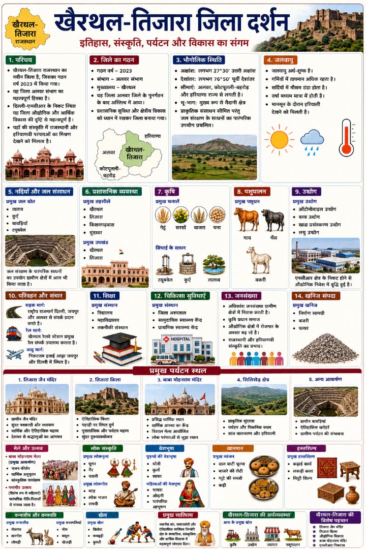 खैरथल-तिजारा जिला दर्शन - NotesMind