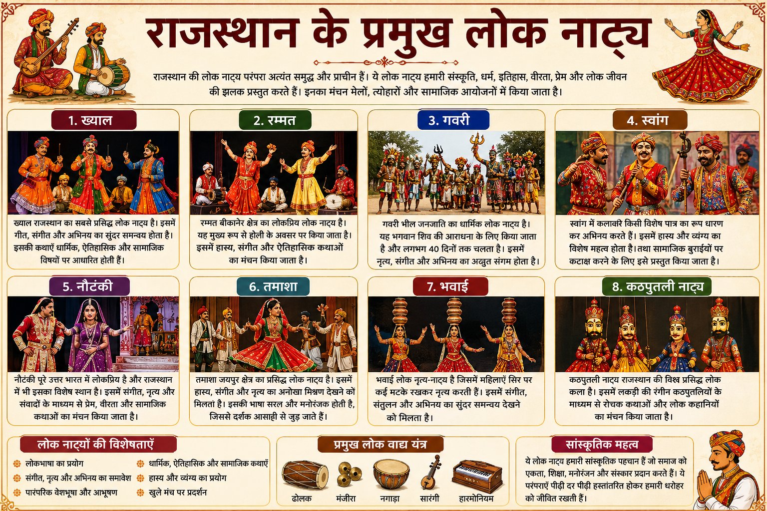 राजस्थान के प्रमुख लोक नाट्य - NotesMind