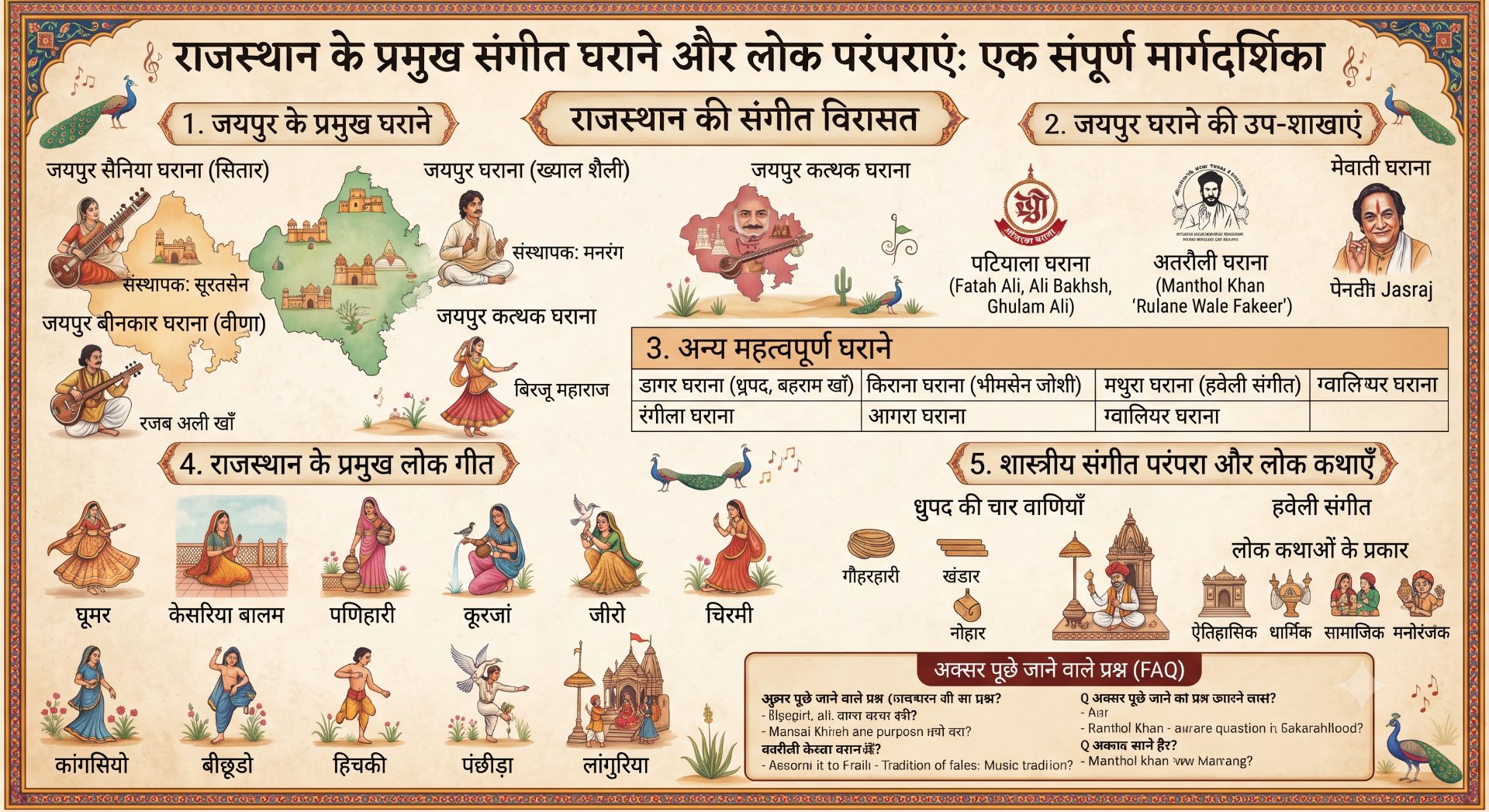 राजस्थान के प्रमुख संगीत घराने, लोक गीत एवं लोक कथाएँ | सम्पूर्ण अध्ययन सामग्री Part-1 - NotesMind