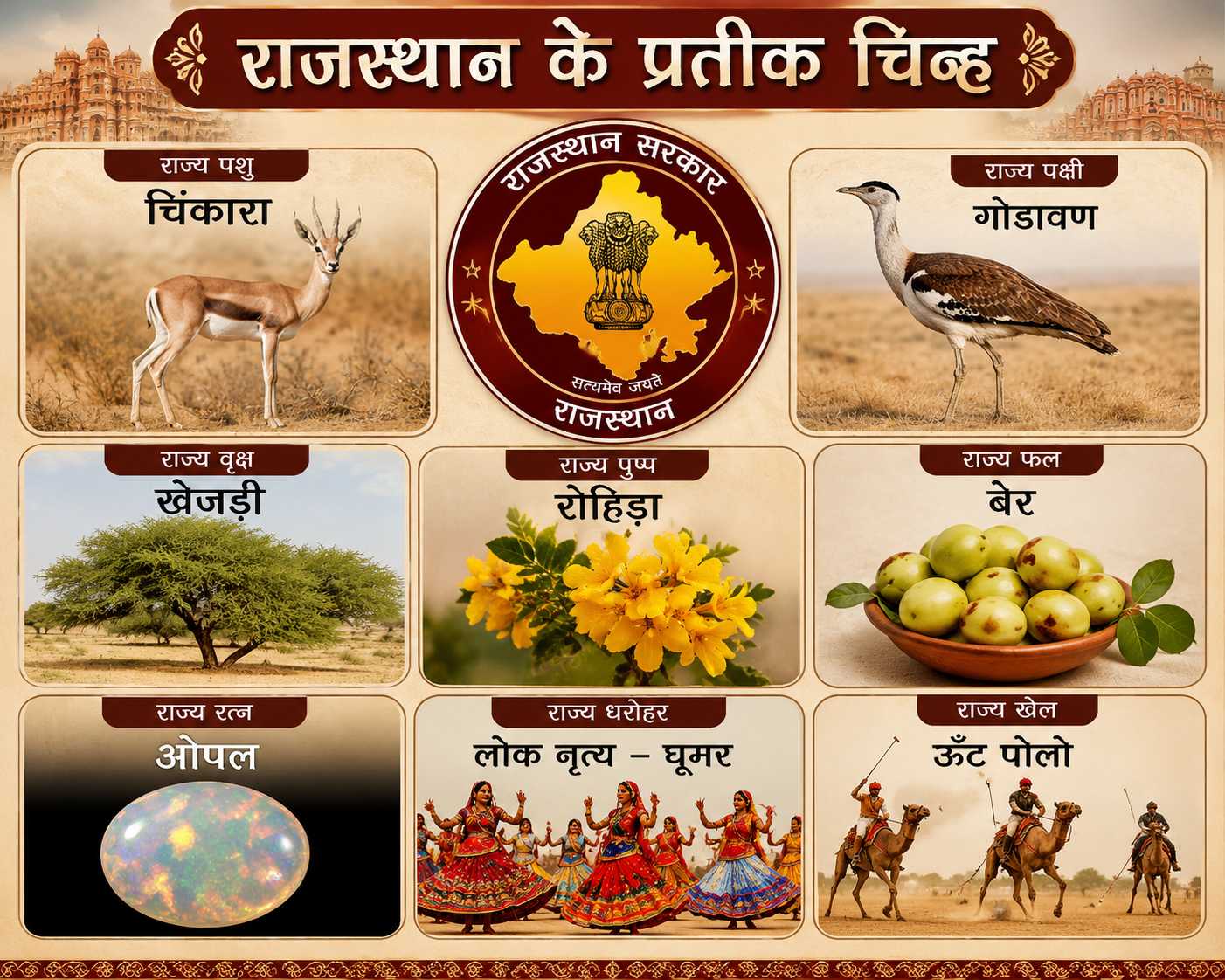 राजस्थान के प्रतीक चिन्ह - NotesMind