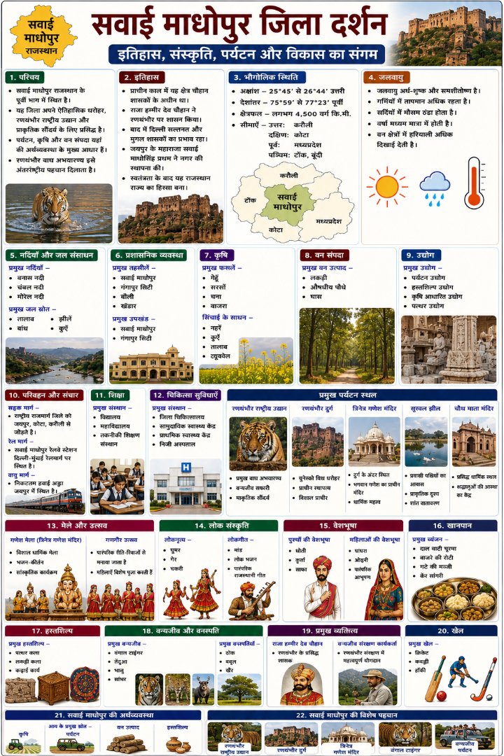 सवाई माधोपुर जिला दर्शन - NotesMind